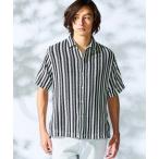 シャツ 「WEB限定」ラッセルジャガード半袖シャツ メンズ