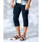 カーゴパンツ クロップドデニムカーゴパンツ メンズ