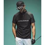 tシャツ LUXEAKMPLUS(リュクスエイケイエムプラス)ゴルフ 配色ハーフジップ半袖モックネックTシャツ メンズ