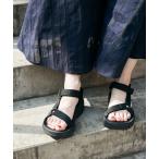 「Teva」 フラットサンダル 25 ブラック レディース