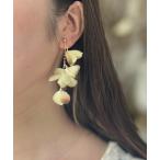 ピアス あじさいチェーンの揺れるピアス レディース