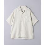 ショッピングカラー シャツ ブラウス メンズ ツイル オープンカラー ショートスリーブシャツ