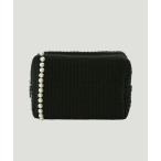 ポーチ パール トリム ヌビ ポーチ middle HUIT レディース