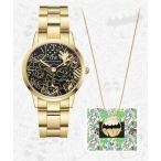 腕時計 限定発売！ICONIC LINK DW X Steven Harrington 36mm＋SHOUT Charm＆Necklace ゴールド