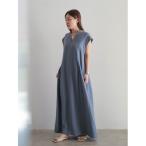 ワンピース リネンレーヨンワッシャー　ロングワンピース
