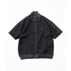 ジャージ ダブルライン 半袖トラックジャケット /ジャージ/ワンポイント メンズ レディース