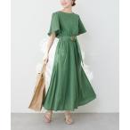 ワンピース 「WEB限定」フレア袖太ベルトワンピース レディース