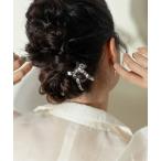 ショッピングヘアクリップ ヘアクリップ メタル リボン ヘアクリップ