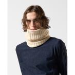 ネックウォーマー スヌード plating cable knit snood メンズ