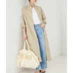 ワンピース 麻混長袖シャツワンピース