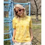 tシャツ PAPER MOON/ロキシー総柄半袖バックプリントTシャツ レディース