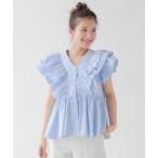 ブラウス シャツ 「ZOZOTOWN限定カラー」Vネックペプラムフリルブラウス レディース