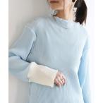 tシャツ 袖配色プリーツトップス レディース