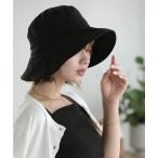 ショッピングハット 帽子 ハット バケットハット 綿麻 あご紐ワイヤー入折りたたみ レディース