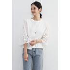 ショッピングレディ 夏 tシャツ カットソー シャツ トップス 半袖 レディース 春 夏 秋 Tシャツ レース 女性 カジュアル 異素材 大人かわいい 上品 シンプル レディ