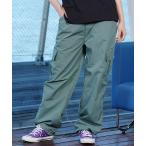  брюки-карго [ фиолетовый спорт ограничение ]KOREA/ko задний нейлон брюки-карго широкий Roo z Silhouette Корея Street NZ5FKEEPER