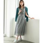 ワンピース 2024春夏新作ギンガムサッカーチェックフリルワンピース/MM417422