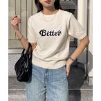 ニット セーター ジャガードロゴサマーニット レディース