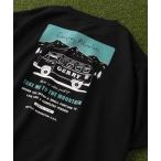tシャツ Tシャツ メンズ 「GERRY/ジェリー」ワンポイントラバーロゴ＆キャンピングカーBIGプリントデザイン クルーネック半袖Tシャツ/ ワイド