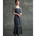ドレス パーティードレス 2素材ドッキングワンピース