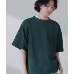 tシャツ ポリメッシュリラックスクルーネックニットTシャツ メンズ