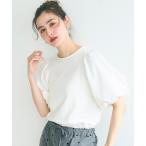 tシャツ ボリューム袖コットンカットソー レディース