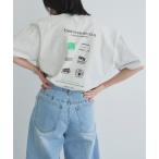 ショッピングオートミール tシャツ Tシャツ レディース バックロゴオーバーサイズプリントT