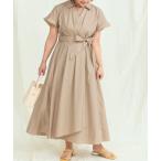 シャツワンピース 「ZOZO限定アイテム」カシュクールタックワンピース「低身長・小柄女性」