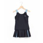 水着 LTプリーツスカートタンキニ「SWIM」 キッズ 子供 女の子