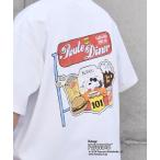 tシャツ SHIPS any_ SNOOPY コラボ カルチャー グラフィック バック プリント Tシャツ メンズ