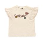 ショッピングセラフ tシャツ Tシャツ キッズ 袖フリルプリントTシャツ