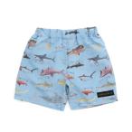 水着 サメ図鑑総柄トランクス水着 キッズ 子供 男の子