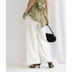 パンツ 「セットアップ対応」ウォッシャブル麻調ワイドパンツ レディース
