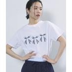 ショッピングオーガニック商品 tシャツ Tシャツ レディース Firsthand/ファーストハンド オーガニックコットンリボンプリントTシャツ / フロントデザインTシャツ