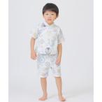 浴衣 「Aenak / アエナック」甚平 男の子 (切子丸紋柄) 80-90cm キッズ 子供 男の子