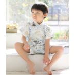 浴衣 「Aenak / アエナック」甚平 男の子 (切子丸紋柄) 100-130cm キッズ 子供 男の子