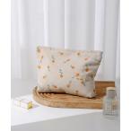 ポーチ マルチ柄コーデュロイ素材スクエアポーチ レディース