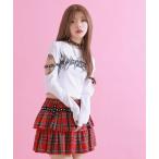 tシャツ 袖開きベルトデザインクロップド丈カットソートップス レディース