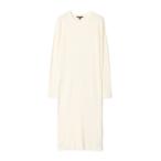 ワンピース ストレッチリネンリブ クルーネックワンピース WYLP6785