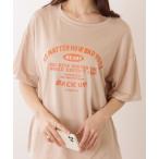 ショッピング半袖シャツ tシャツ ビッグシルエット アルファベット ロゴ 半袖 Tシャツ レディース