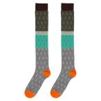 靴下 レディース Color-block Diamond Lattice Cotton-blend Socks