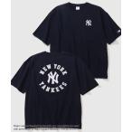 tシャツ Tシャツ メンズ 「MLB/メジャーリーグベースボール」ワッペンサークルロゴ オーバーサイズ 半袖Tシャツ