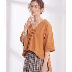 ブラウス シャツ 綿１００％Vネックブラウス レディース