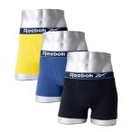 ボクサーパンツ Reebok リーボック ブランド ロゴ ウエストバンド 前開き ストレッチ ボクサーパンツ トランクス 下着 3枚セット セットアイ
