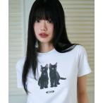 ショッピングSHIRTS tシャツ Tシャツ レディース FAD/エフエーディー 「限定展開」SWETTY GRAPHIC T-SHIRTS CAT/ スウィーティグラフィック
