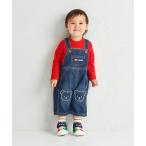 サロペット オーバーオール ミキハウスベア 7分丈オーバーオール キッズ 子供服 男の子 女の子