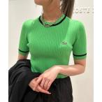 ニット セーター クロップド丈 3Dニット半袖Tシャツ レディース