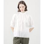 ブラウス シャツ シアーカラミブラウス レディース