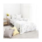 ベッド 寝具 ふわろ冷感肌掛けふとん クラシックフラワー シングル グレー