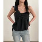 タンクトップ ノースリーブ アシンメトリーデザインキャミソール レディース